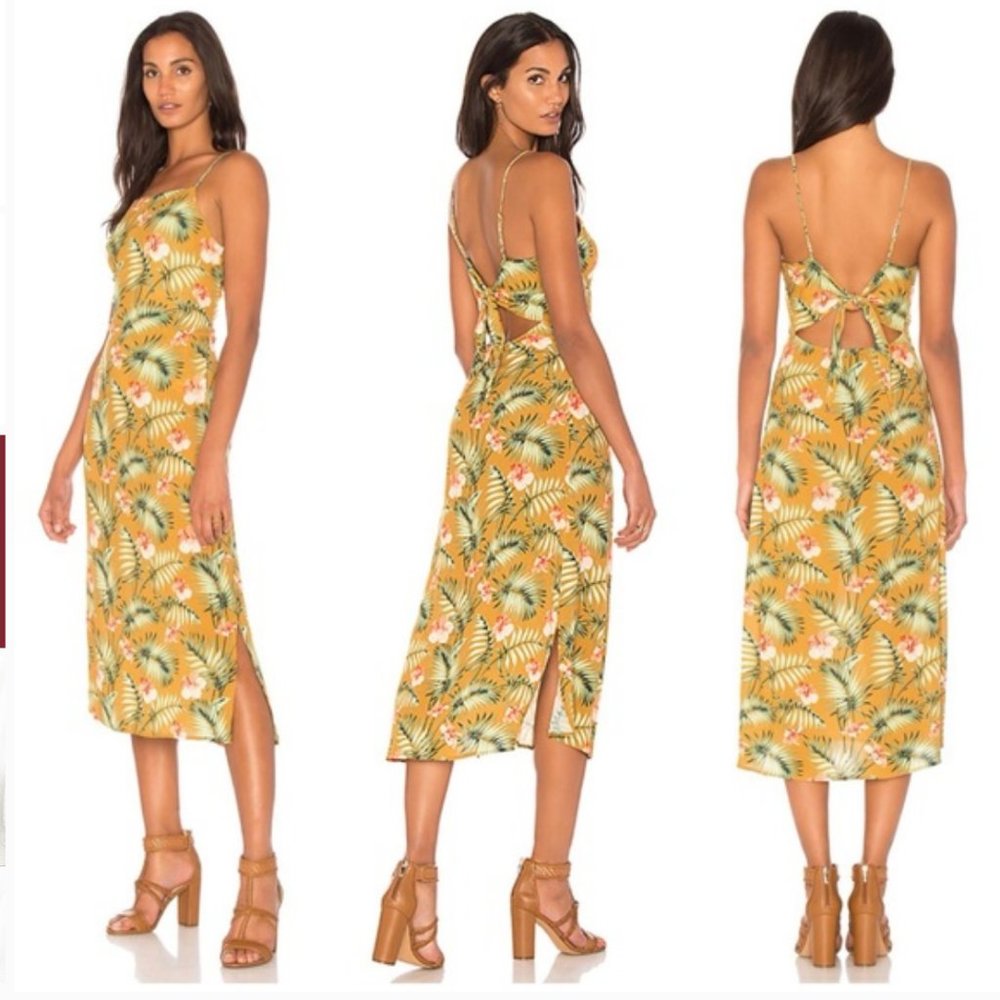 Sincerely Jules Tiki Palm Midi Slip Dress